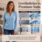 🌸 V-Ausschnitt-Samtbluse – Leichter Samt, zeitloses Design & vielseitig kombinierbar – Ideal für warme Tage & stilvolle Stunden