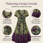 🔥Neuheiten & Sonderangebote – Vintage-Maxikleid für Damen mit V-Ausschnitt und Blumenmuster