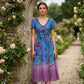 🔥Neuheiten & Sonderangebote – Vintage-Maxikleid für Damen mit V-Ausschnitt und Blumenmuster