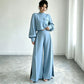Damen-Lässiges Set aus kurzem Oberteil und weiten Hosen