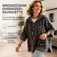 Gestrickter Hoodie mit Leopardenmuster für Damen