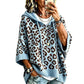 Gestrickter Hoodie mit Leopardenmuster für Damen
