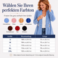 Zweireihige Samt-Strickjacke für Damen