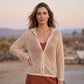 🌸☀️ 2026 Damen-Strickjacke mit Reißverschluss und offenem Strickmuster | Leichter, durchbrochener Langarmpullover für Frühling und Sommer