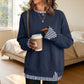 Lockeres Damen-Sweatshirt im Fake-Zweiteiler-Look