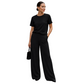 Zweiteiler-Set für Damen: Oberteil und Weite-Hose