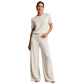 Zweiteiler-Set für Damen: Oberteil und Weite-Hose