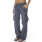 Weite Vintage-Cargohose für Damen