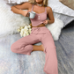 Damen Spitzen-Camisole-Pyjama-Set für den Sommer