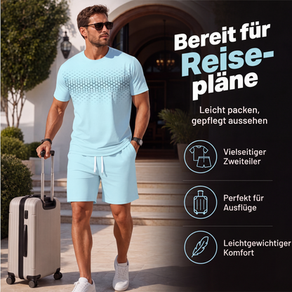 Zweiteiliges Set für Herren: Freizeit-T-Shirt und Shorts