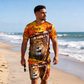 📢📢50%Rabatt!!!🎉✨Herren Freizeit-Set mit Tiermotiv: T-Shirt und Shorts