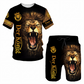 📢📢50%Rabatt!!!🎉✨Herren Freizeit-Set mit Tiermotiv: T-Shirt und Shorts