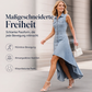 Ärmelloses Jeanskleid für Damen mit asymmetrischem Saum