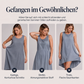 Ärmelloses Jeanskleid für Damen mit asymmetrischem Saum