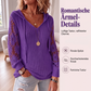 Elegantes Strick-Sweatshirt mit Spitze