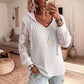 Elegantes Strick-Sweatshirt mit Spitze