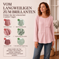 📢📢50%Rabatt!!!🎉✨Damen-Oberteil mit Rundhalsausschnitt, strukturierter Optik und Patchwork-Design