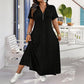 📢📢50%Rabatt!!!🎉✨Lässiges Maxikleid für Damen mit Reißverschluss und Unifarben
