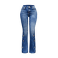 📢📢50%Rabatt!!!🎉🚨 Eilmeldung: 50% endet heute Nacht! Damen High Waist Destroyed Flare Jeans
