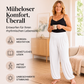 Damen High-Waist Weite Beine Hose mit lockerer Passform