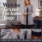 Legeres geripptes Langarmkleid für Damen