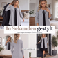 Legeres geripptes Langarmkleid für Damen