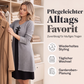 Legeres geripptes Langarmkleid für Damen