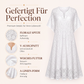 Damen Maxikleid mit V-Ausschnitt und Spitzenhäkelei