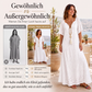 Damen Maxikleid mit V-Ausschnitt und Spitzenhäkelei