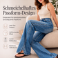Weite hochtaillierte Jeans für Damen