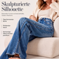 Weite hochtaillierte Jeans für Damen