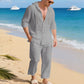 Atmungsaktives Leinen-Strandoutfit für Herren