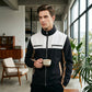 Herren-Stehkragenjacke im Color-Block-Design