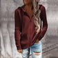 Gerippter Kapuzenpullover mit Reißverschluss für Damen
