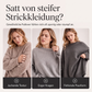 Locker sitzender gestreifter Damen-Freizeitpullover mit V-Ausschnitt