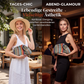 Gestreifte Damen-Clutch aus gewebtem Material