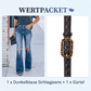 Damen High-Waist-Zerrissene Schlagjeans