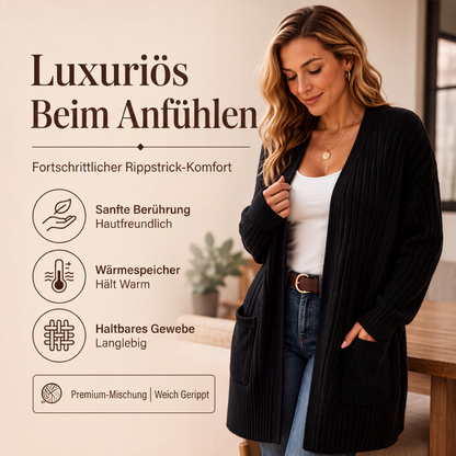 Gerippte Strickjacke für Damen