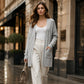 Gerippte Strickjacke für Damen