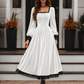 📢📢50%Rabatt!!!🎉✨Damen Vintage Samtkleid mit quadratischem Ausschnitt