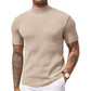Legere Slim-Fit Herren-T-Shirts mit Stehkragen