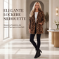 Stilvoller Damen-Kunstfellmantel mit Leopardenmuster