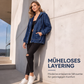 Damen-Freizeitjacke mit Reißverschluss und Kapuze