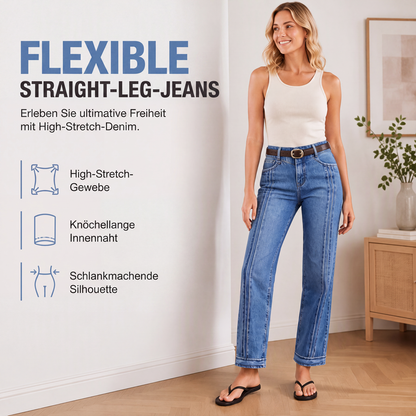 Legere, elastische Jeans mit geradem Bein für Damen