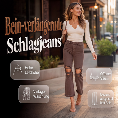 Beinverlängernde Flare-Jeans
