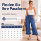 Jeanshosen für Damen in großen Größen mit Rüschensaum