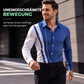 Herren Kontrastdruck Langarm Slim Fit Kragenhemd