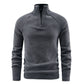 Herren-Polarfleece-Sweatshirt mit Stehkragen, warm