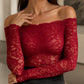 Damen Spitzenshirt mit offenen Schultern