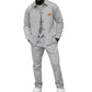 Zweiteiliges Freizeit-Set für Herren: Waffelstrick-Jacke und Hose
